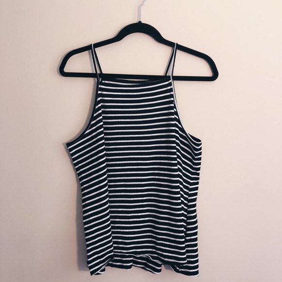 *NWOT* | Old Navy | Black & White Striped Tank Top - Picture 1 of 4